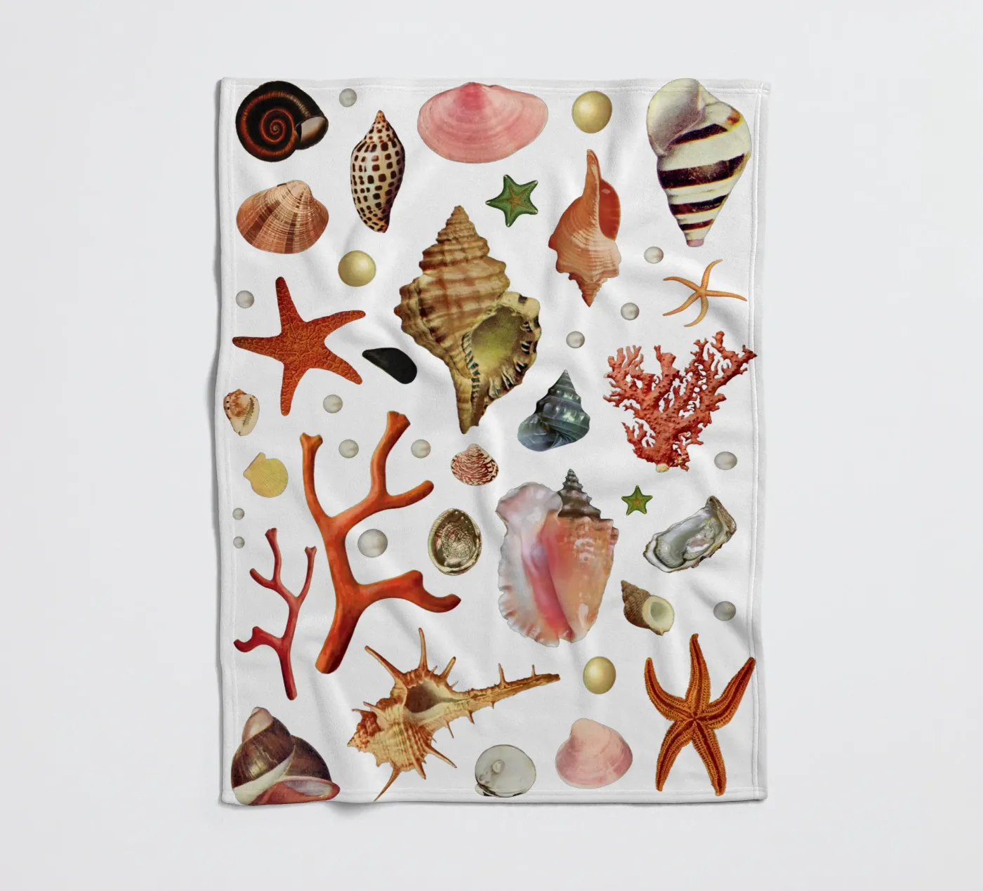 Muschel-Kollektion Fleecedecke von MsGonzalez