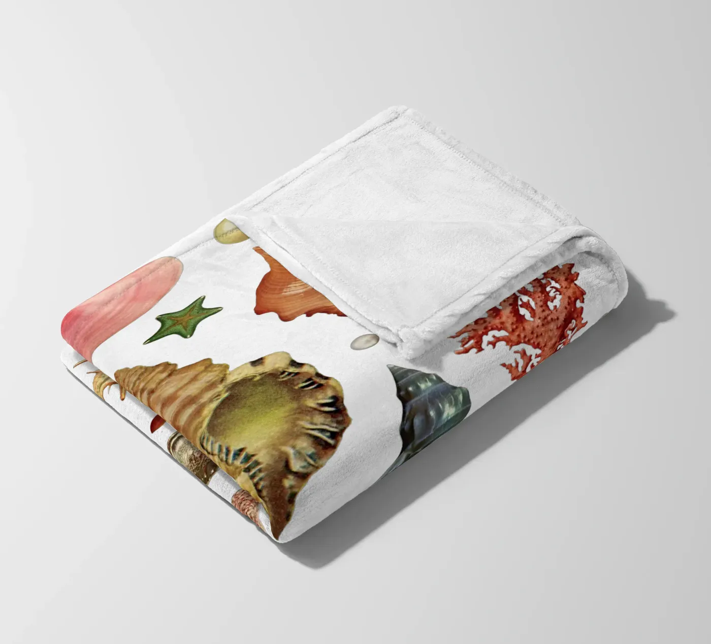 Shell collection fleece blanket by MsGonzalez