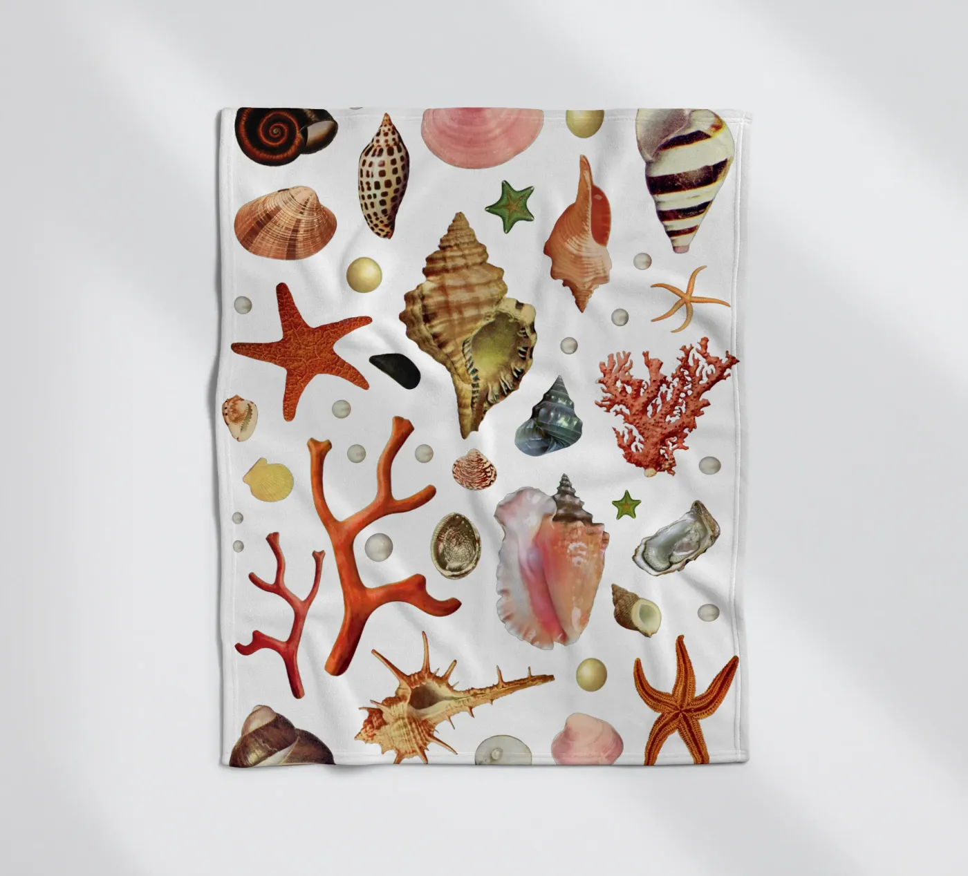 Shell collection fleece blanket by MsGonzalez