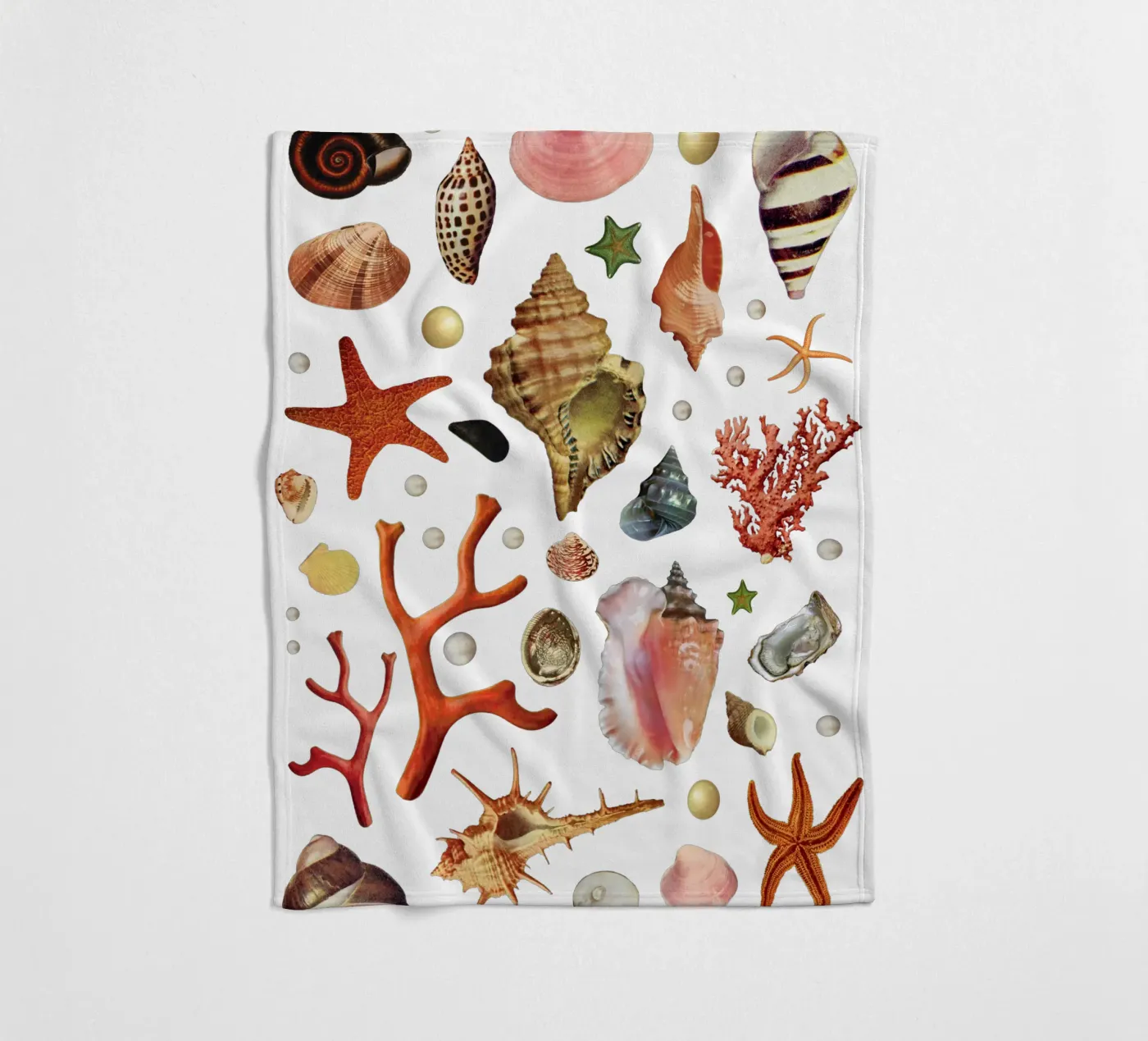 Muschel-Kollektion Fleecedecke von MsGonzalez