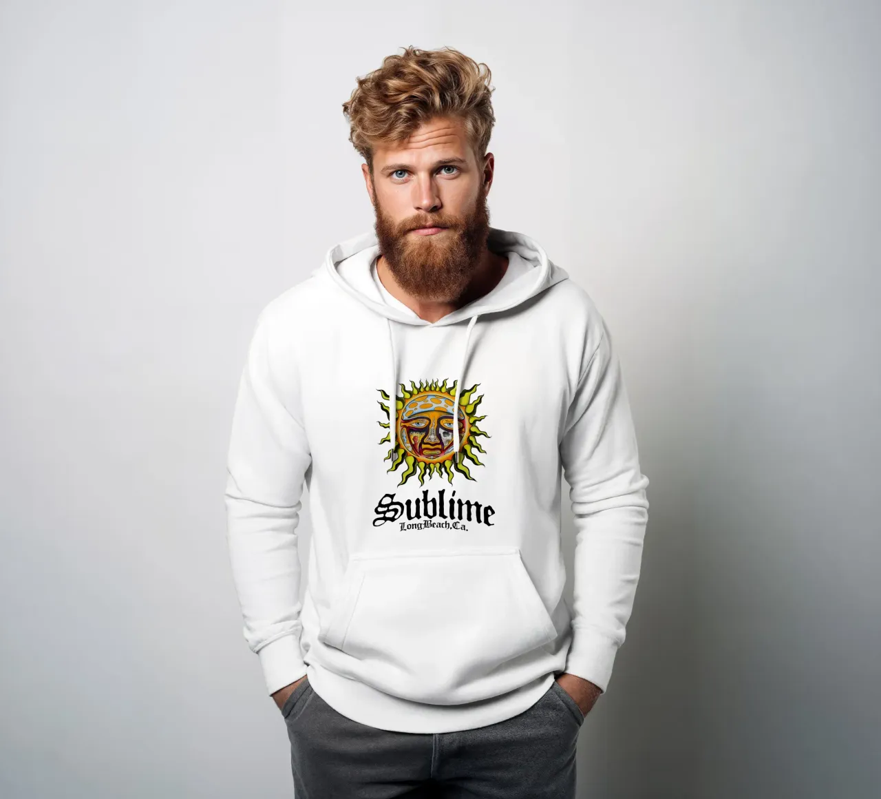 Sublime Long Beach, Ca felpa con cappuccio da adaptionate
