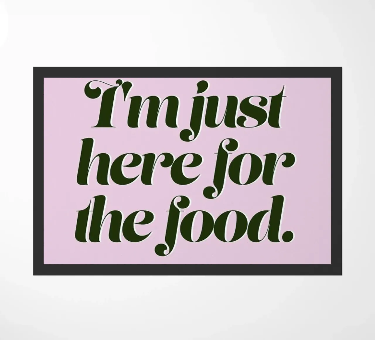 Here For The Food Christmas Print zerbino da Ayleen