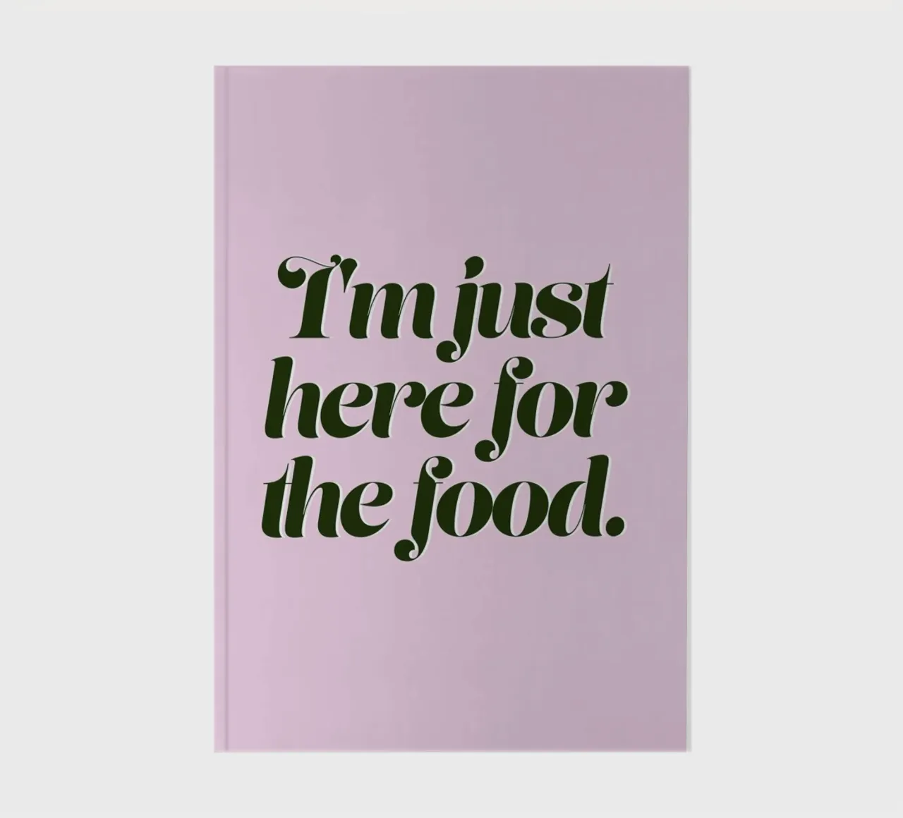 Here For The Food Christmas Print notebook by Ayleen