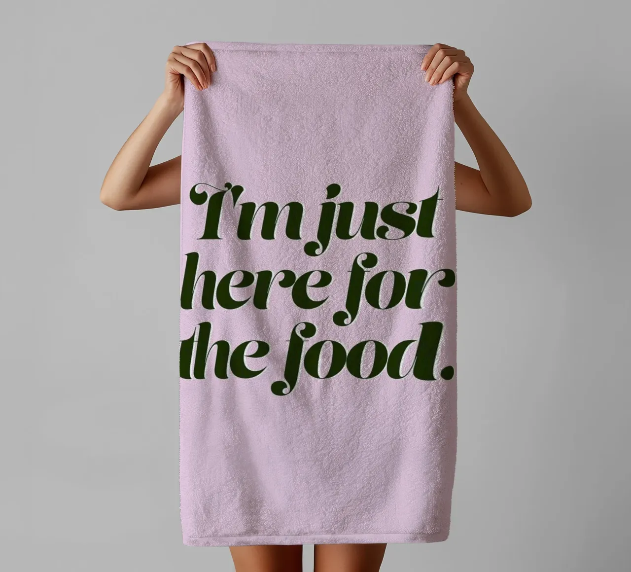 Here For The Food Christmas Print asciugamano da bagno da Ayleen