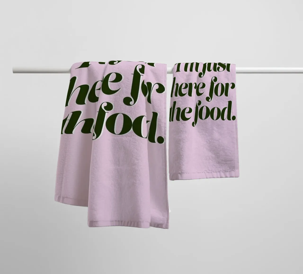 Here For The Food Christmas Print asciugamano da bagno da Ayleen
