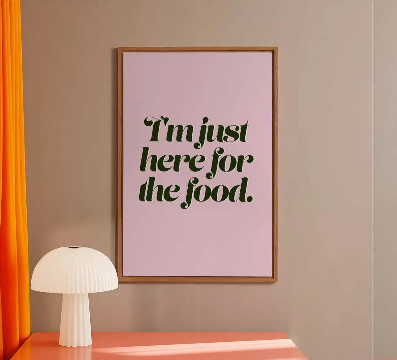 Here For The Food Christmas Print alluminio dibond da Ayleen