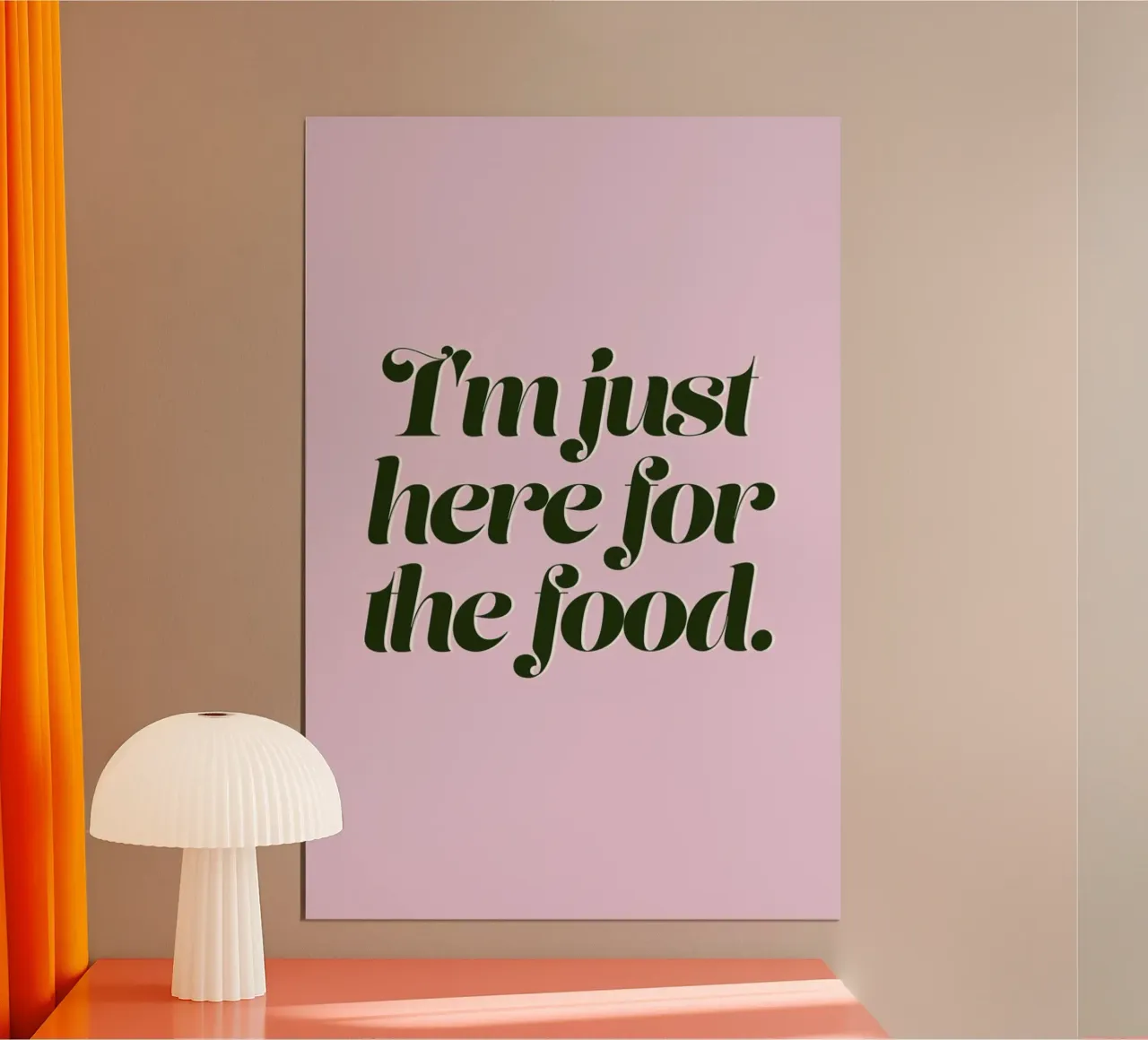 Here For The Food Christmas Print carta hahnemühle da Ayleen