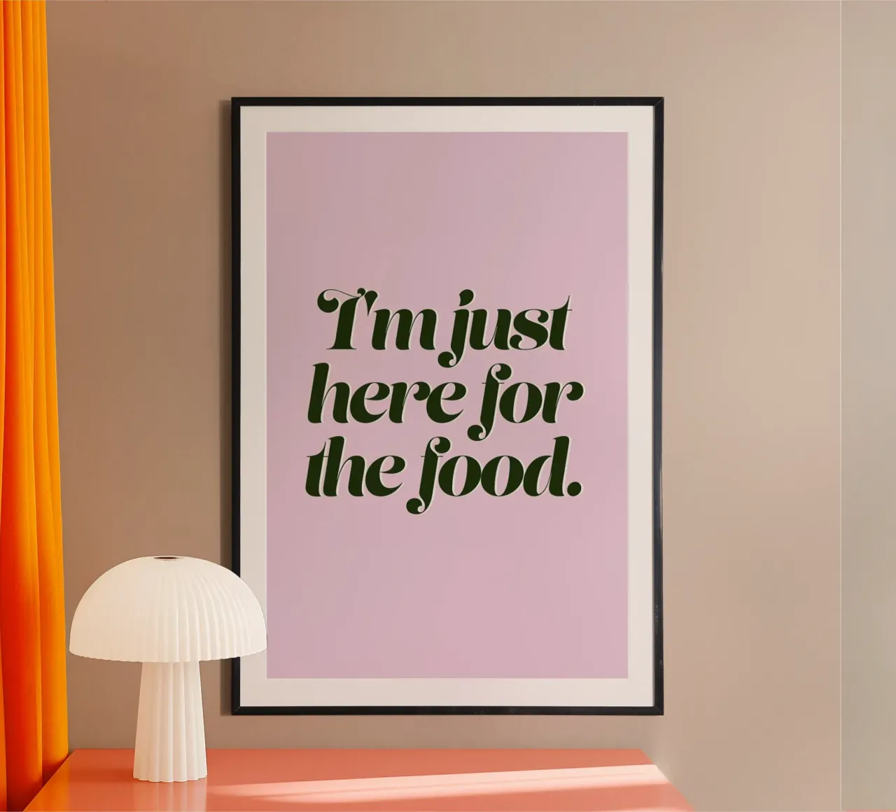 Here For The Food Christmas Print carta hahnemühle da Ayleen