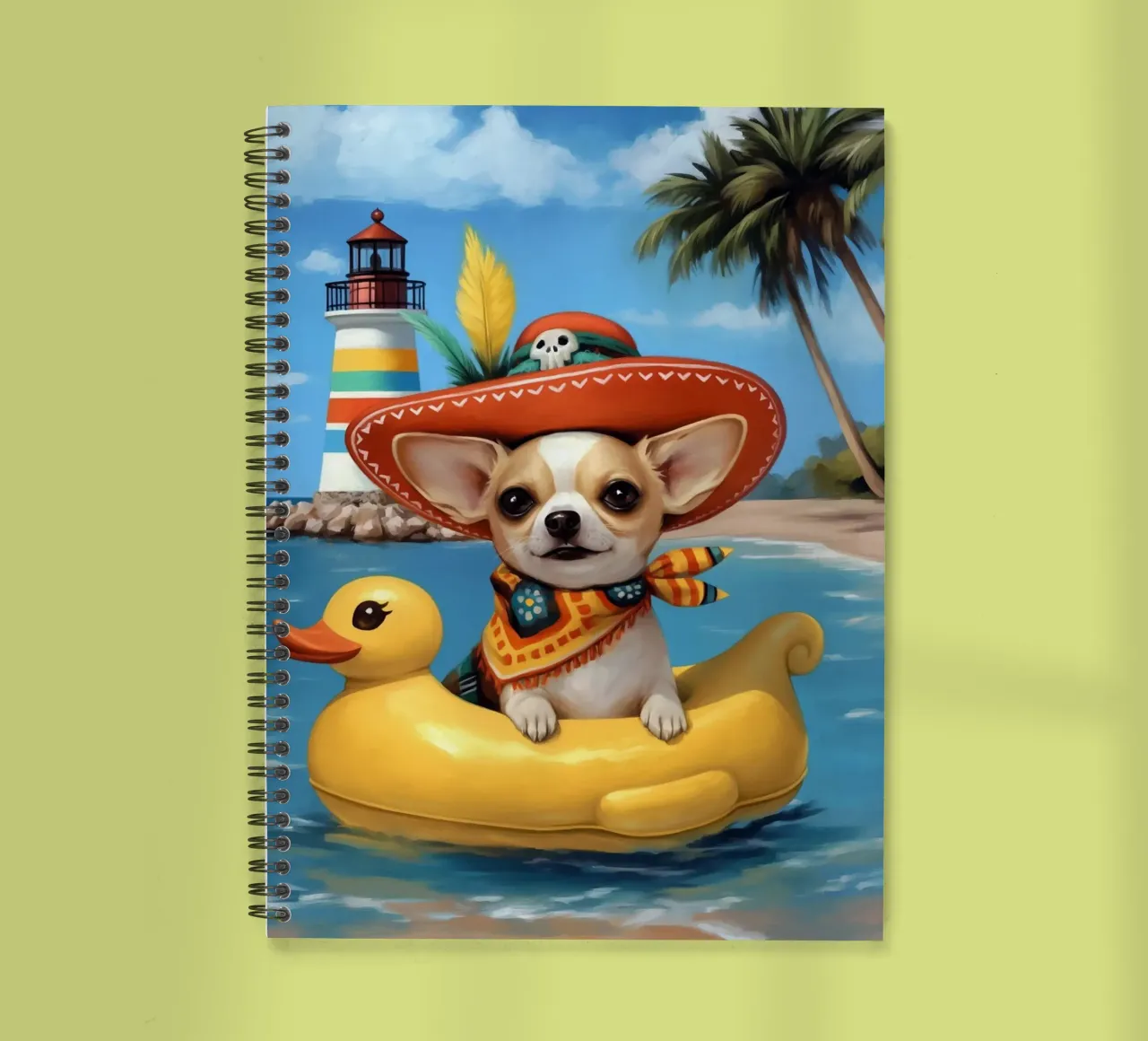 Chihuahua x Duck spiral notebook by Fleur de Lys