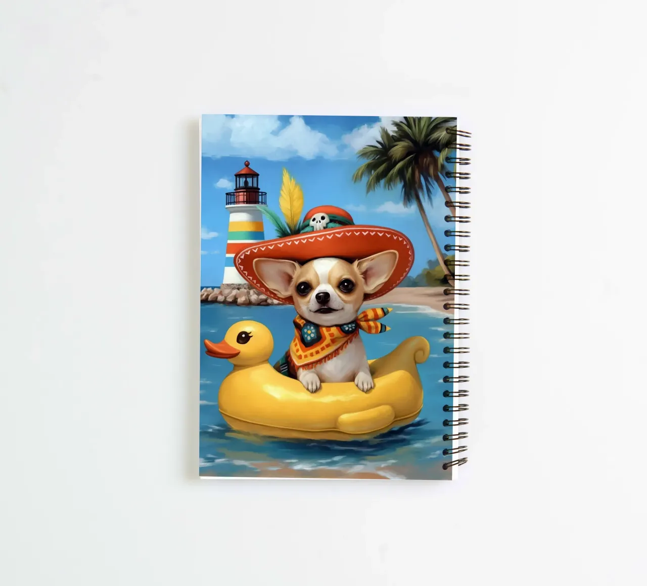 Chihuahua x Duck spiral notebook by Fleur de Lys