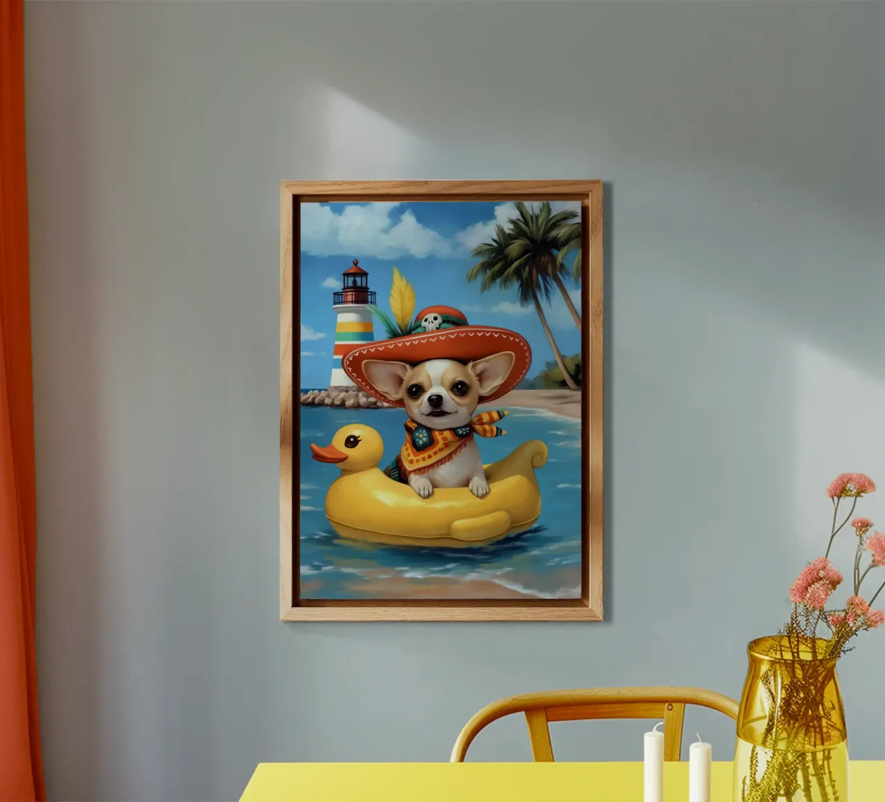 Chihuahua x Anatra pannello forex da Fleur de Lys