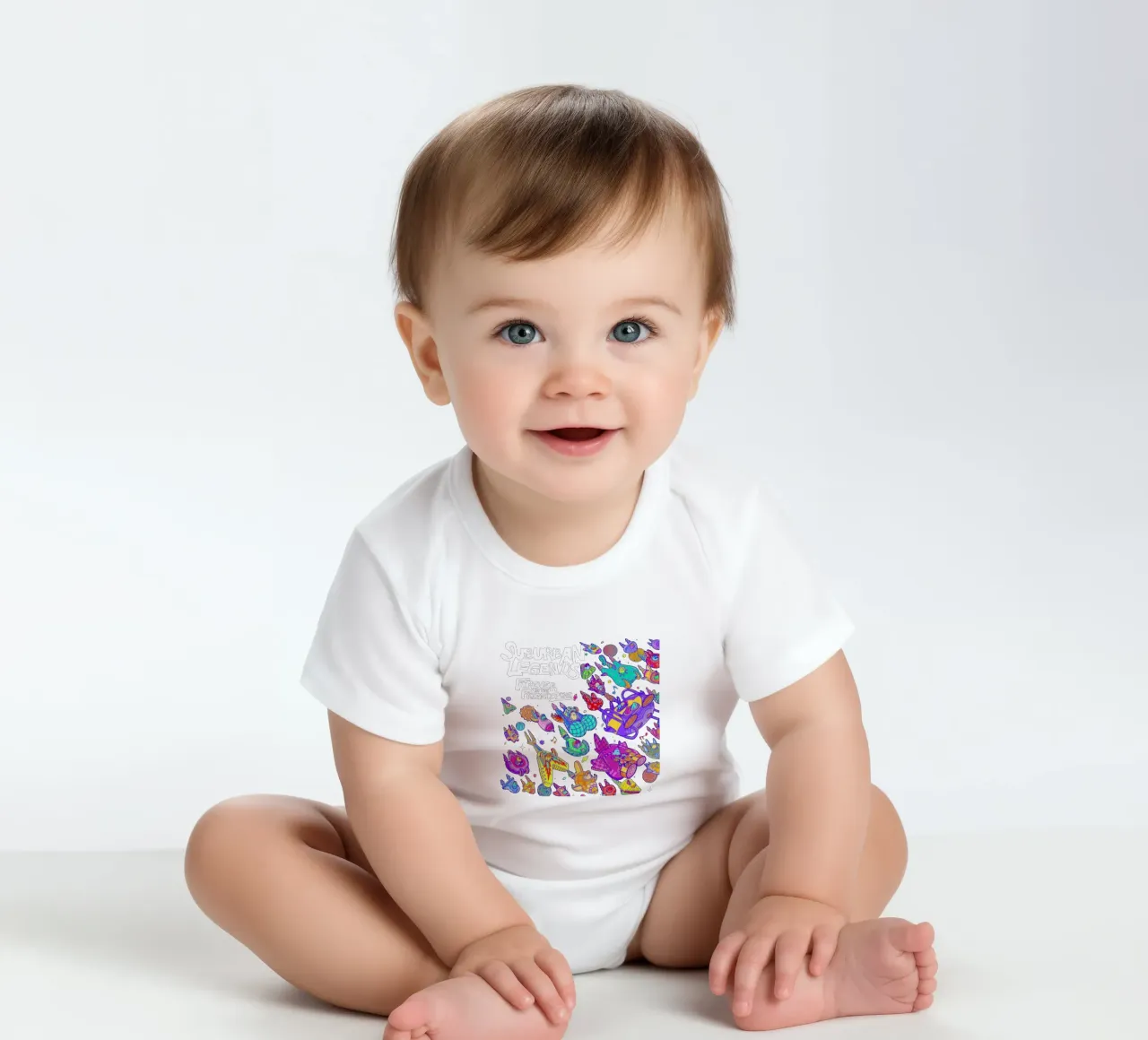 Suburban Legends Forever In The Friendzone short-sleeve baby romper by adaptionate