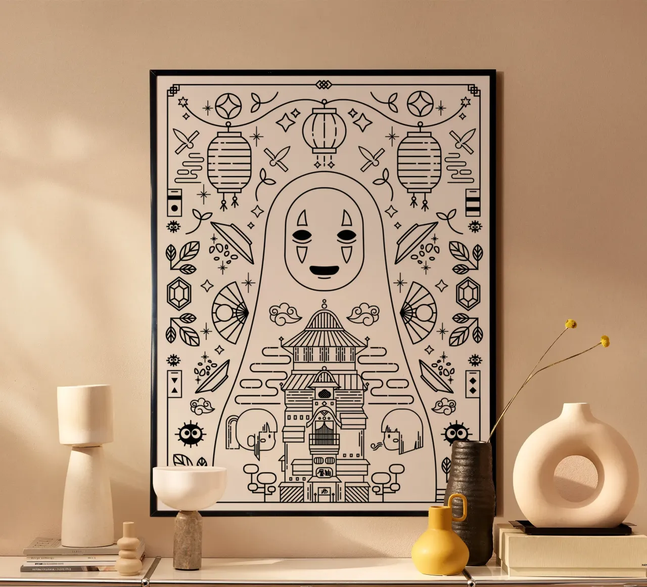 Giappone Spirited Anime poster con telaio in plastica da OTAKUDESU