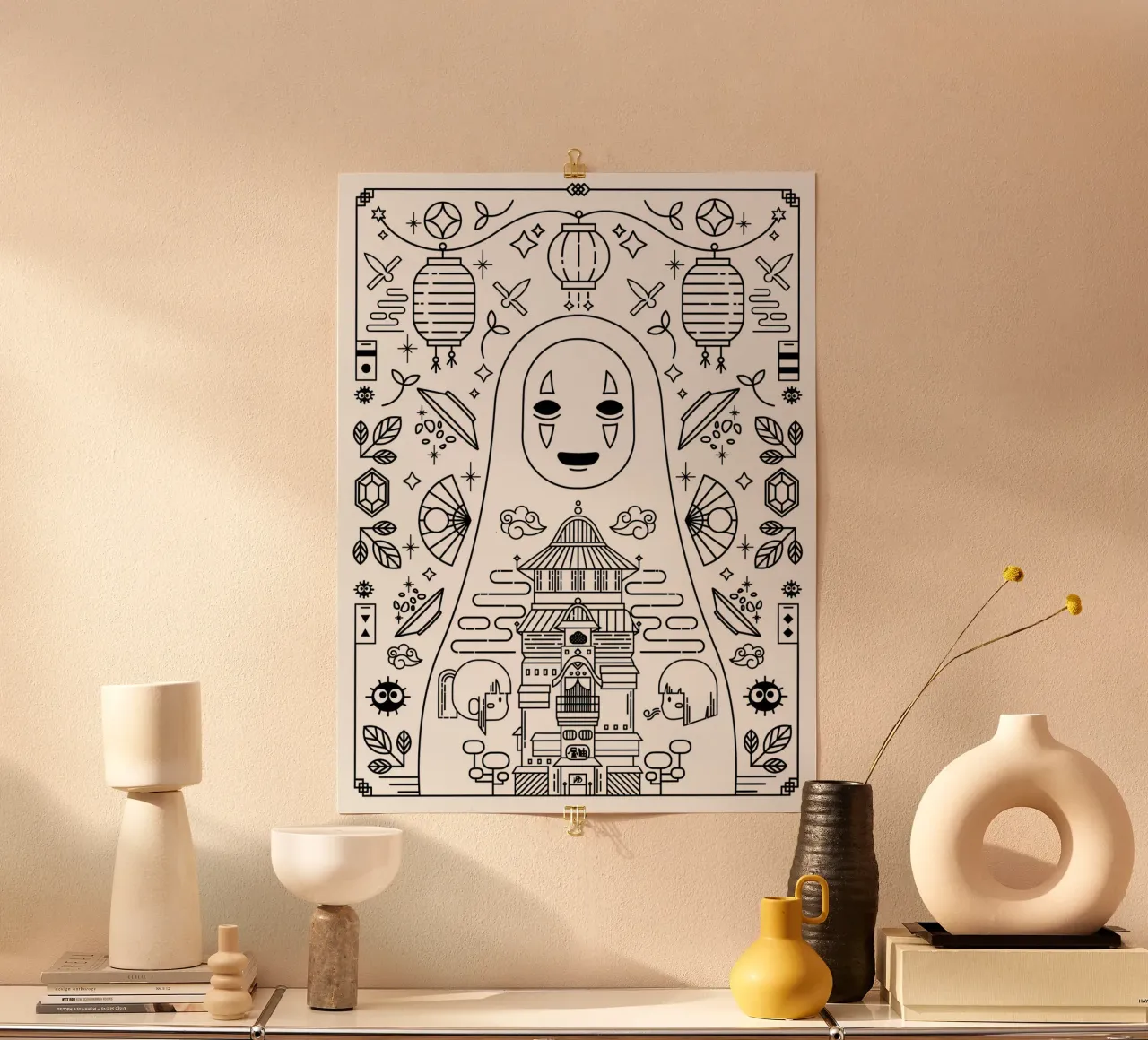 Giappone Spirited Anime poster con telaio in plastica da OTAKUDESU
