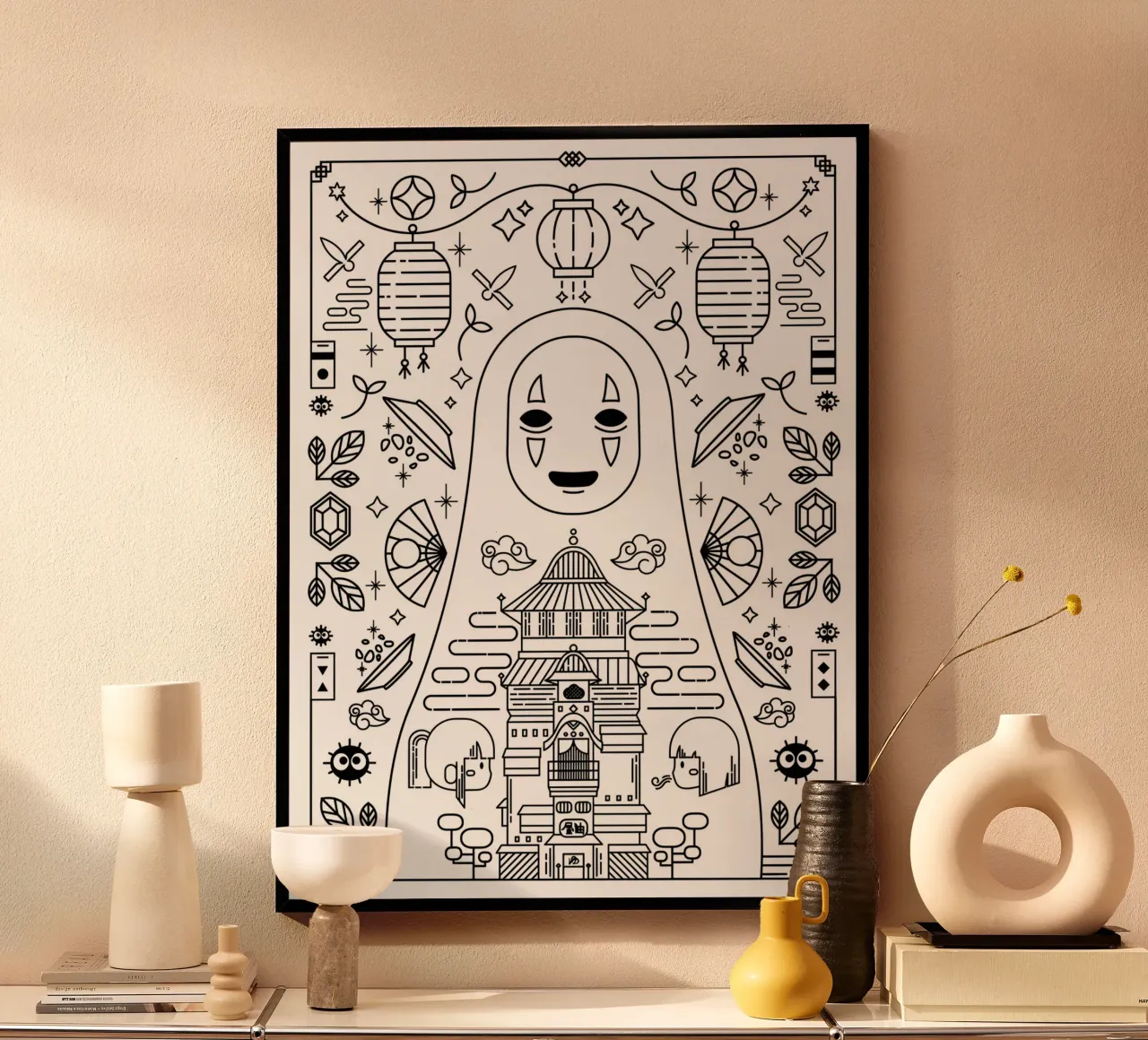 Giappone Spirited Anime poster con telaio in plastica da OTAKUDESU