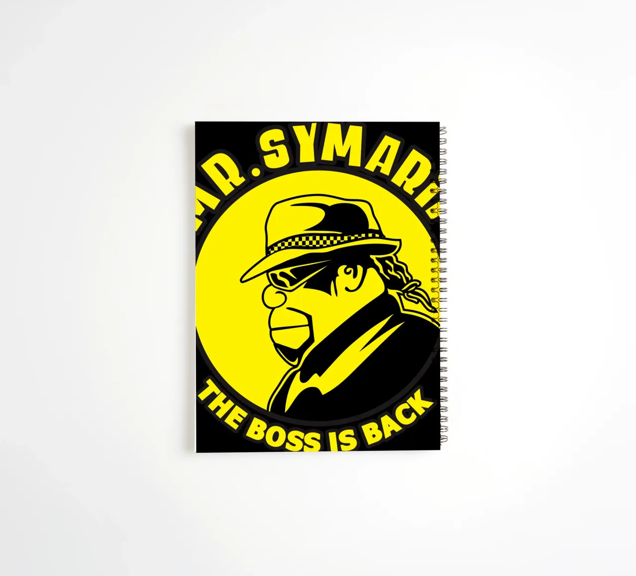 Mr. Symarip - The Boss Is Back spiral notebook by adaptionate