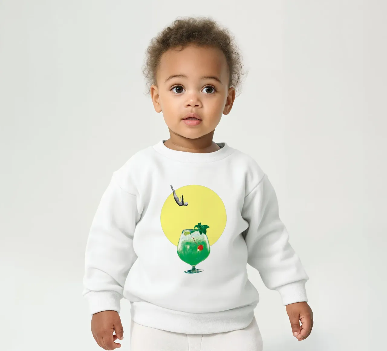 TGIF (Diving into a cocktail) baby sweatshirt by MsGonzalez