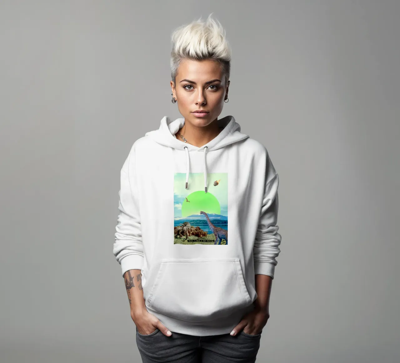 Guys, I have a bad feeling... (The Meteorite) felpa con cappuccio da MsGonzalez