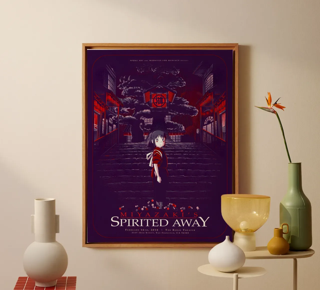 Anime estetico Spirited Trending tela con Cornice a cassetta da OTAKUDESU