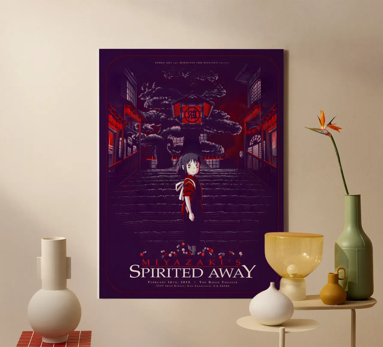 Anime estetico Spirited Trending tela con Cornice a cassetta da OTAKUDESU