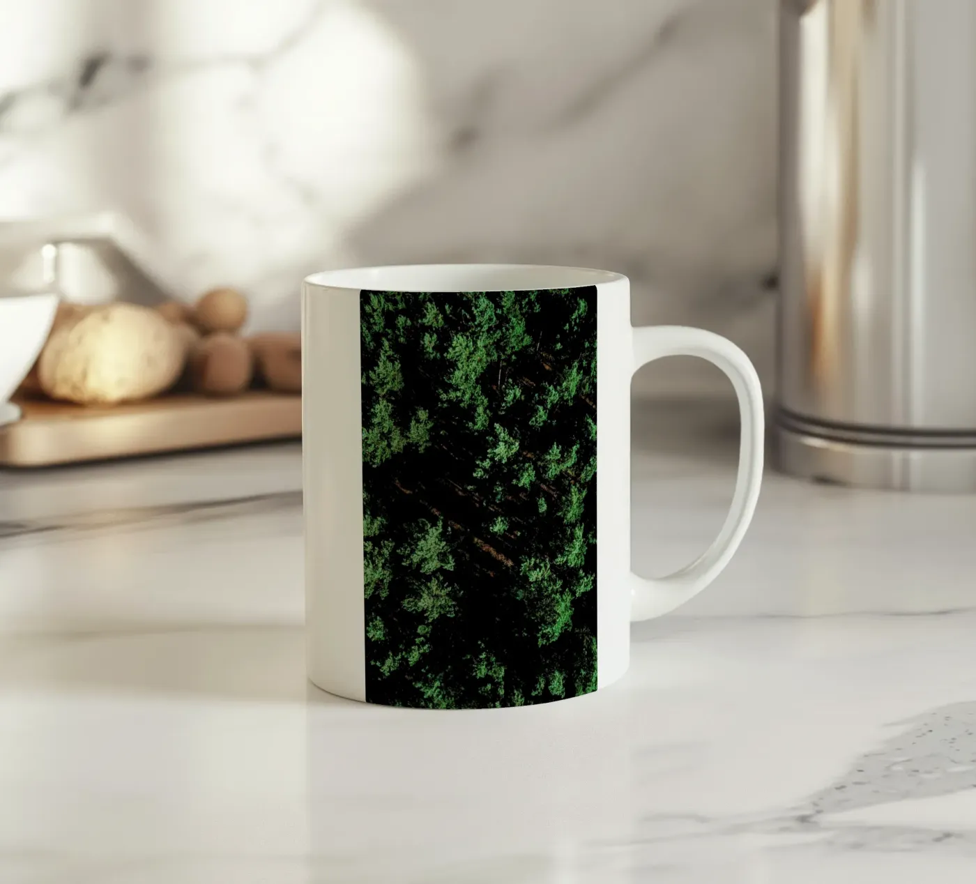 Pattern Forest ceramic mug by Sebastian Hilgetag