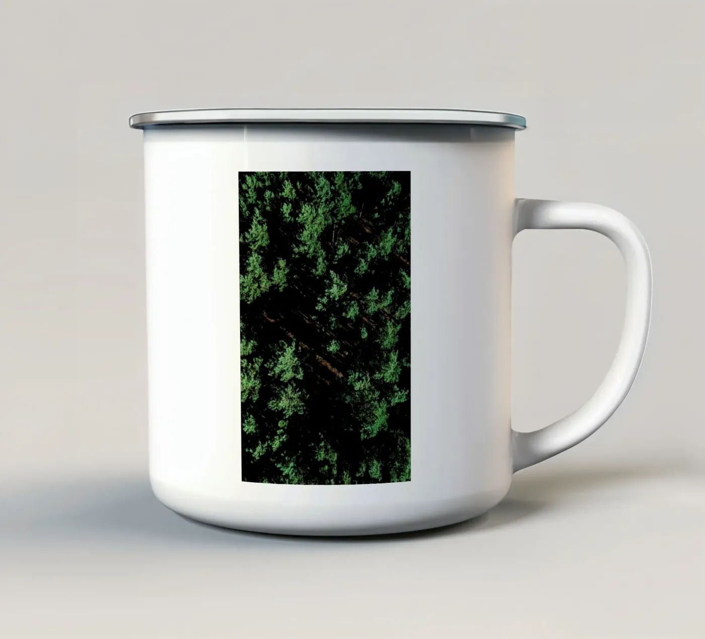 Pattern Forest enamel mug by Sebastian Hilgetag
