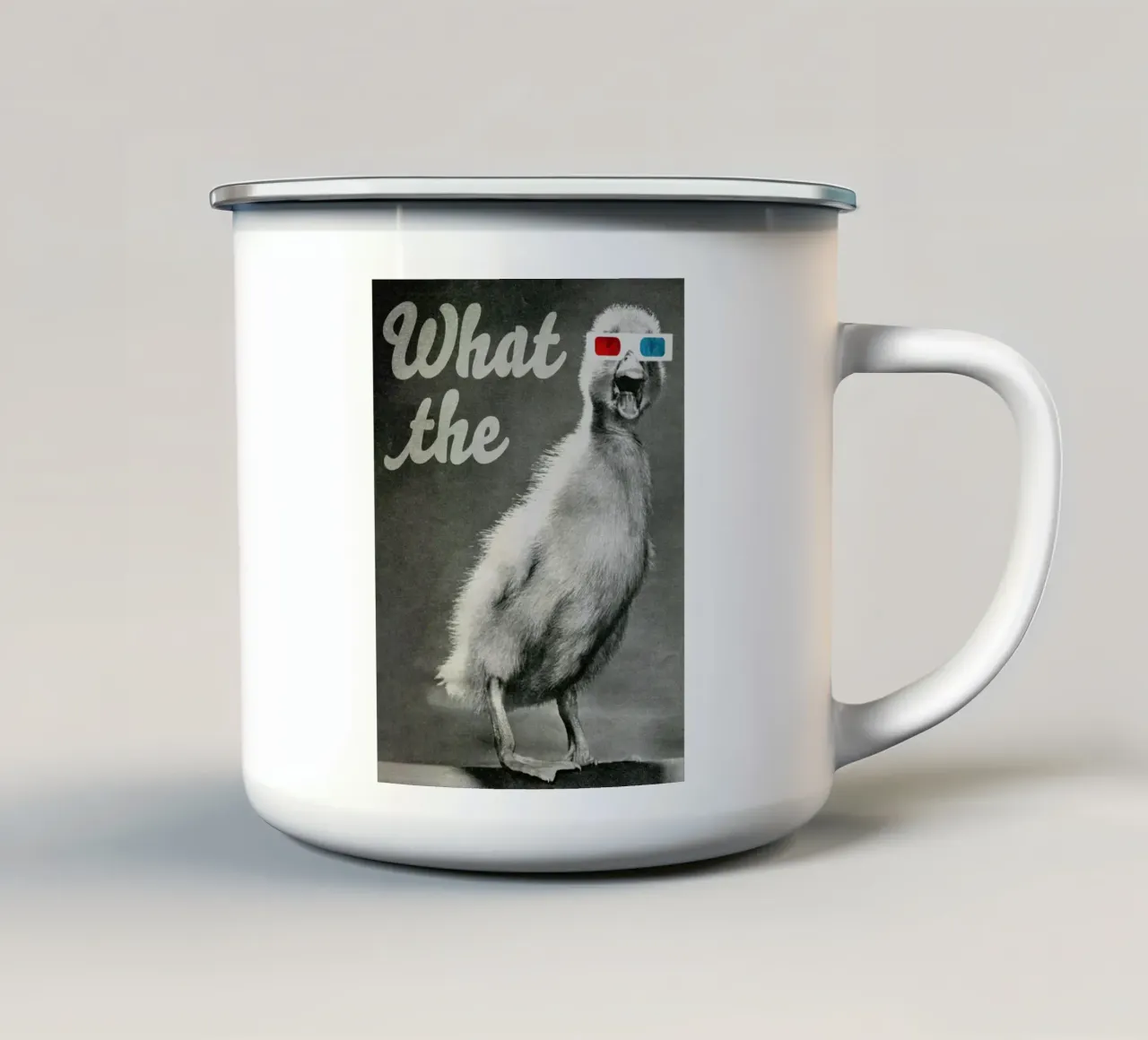 What the duck Emaille Tasse von MsGonzalez