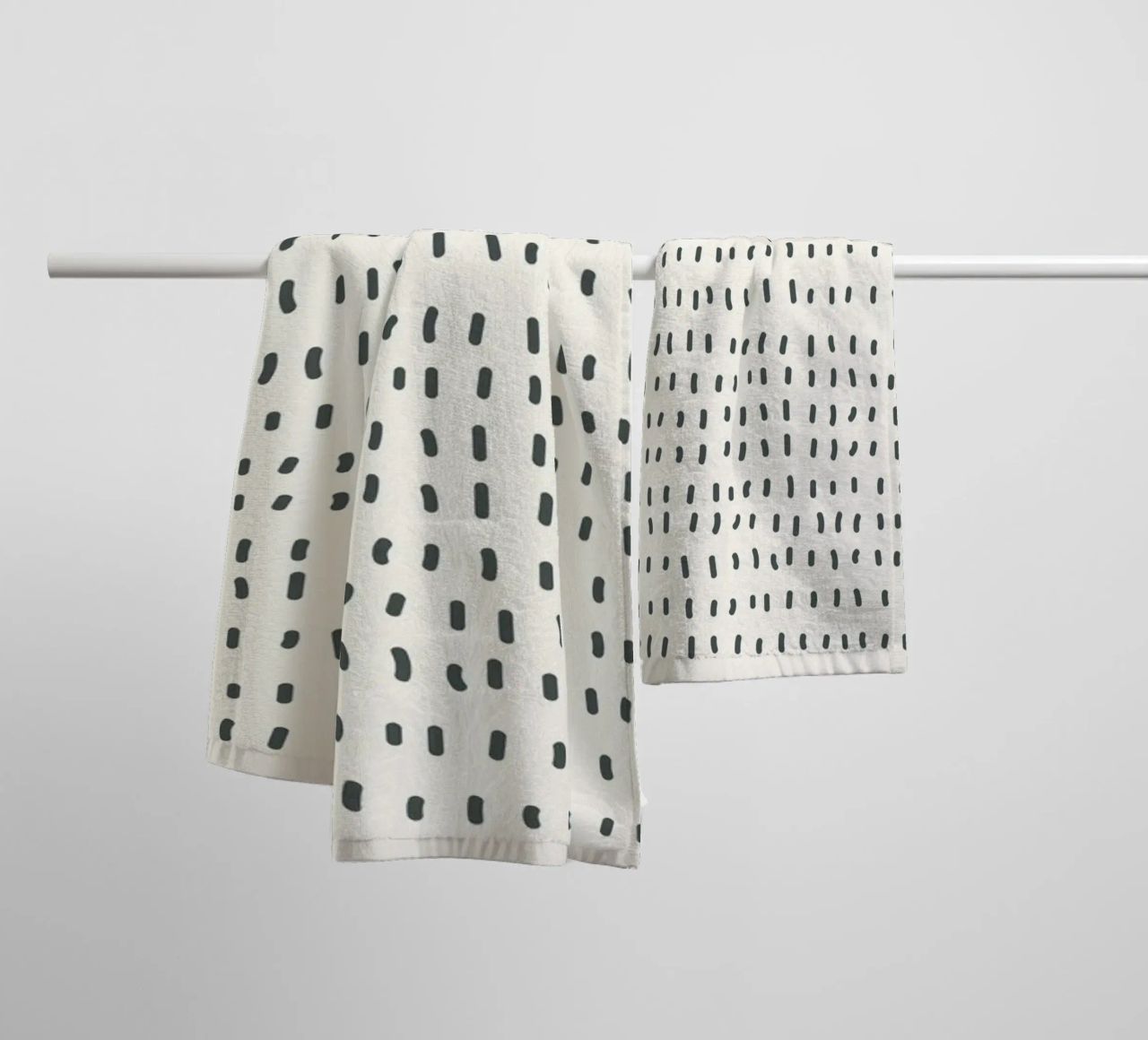 Stampa minimalista di tratti astratti - Parete moderna nordica Boho asciugamano da bagno da NorwesClub