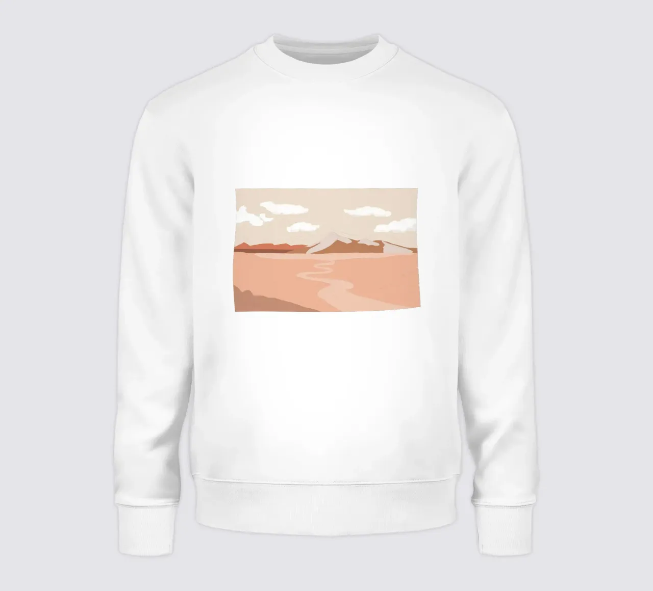 Desert Dreams Pastel Landscape | Abstract Boho Mountain Art sudadera de NorwesClub