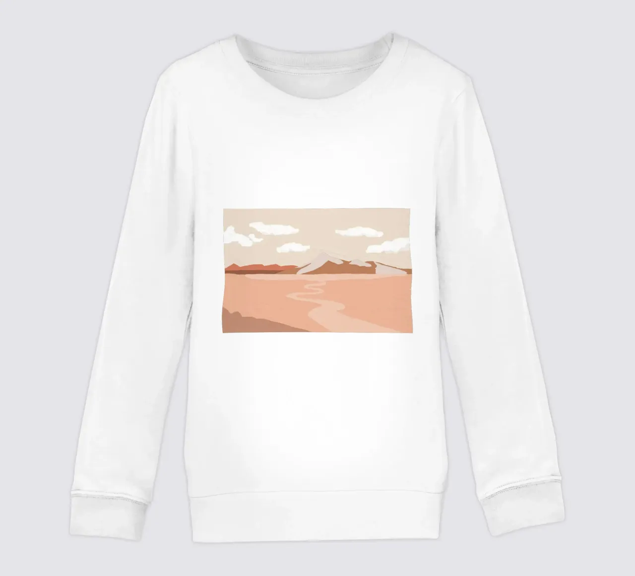 Desert Dreams Pastel Landscape | Abstract Boho Mountain Art sudadera para niño de NorwesClub