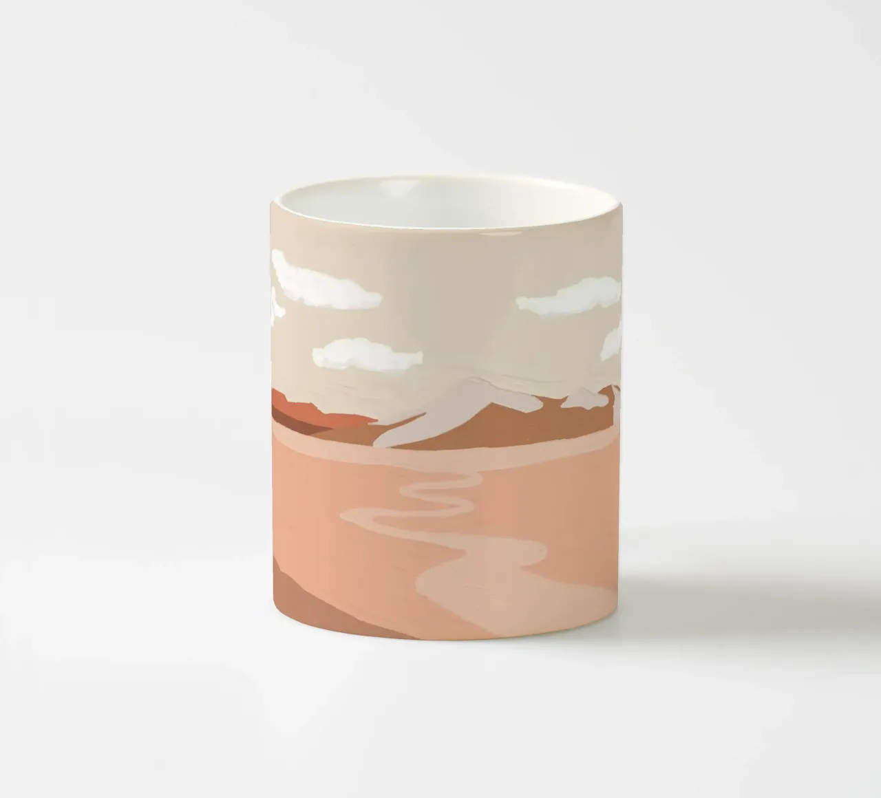 Desert Dreams Pastel Landschap | Abstract Boho Berg Kunst keramische mok van NorwesClub