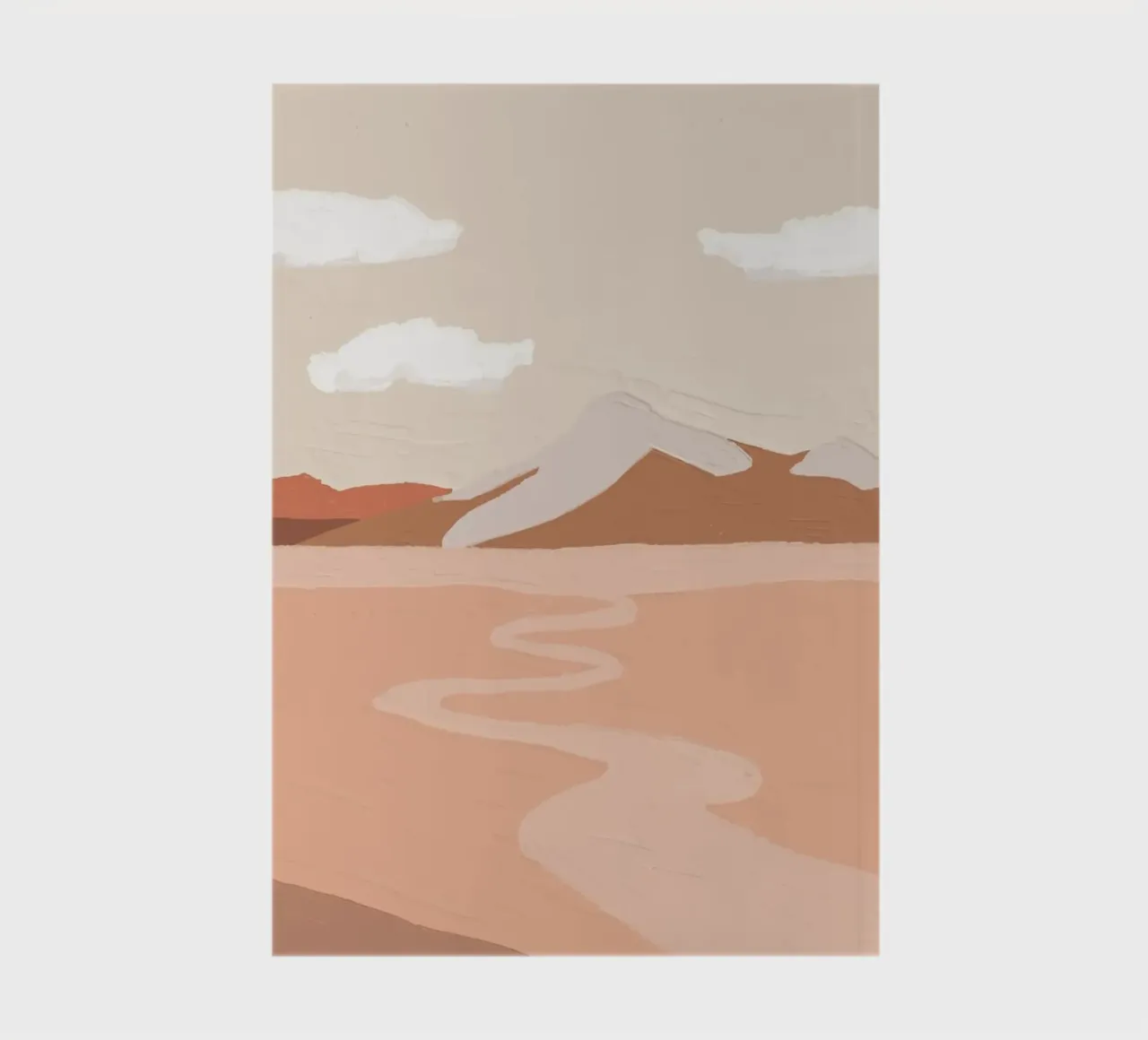 Desert Dreams Pastel Landscape | Abstract Boho Mountain Art notebook by NorwesClub