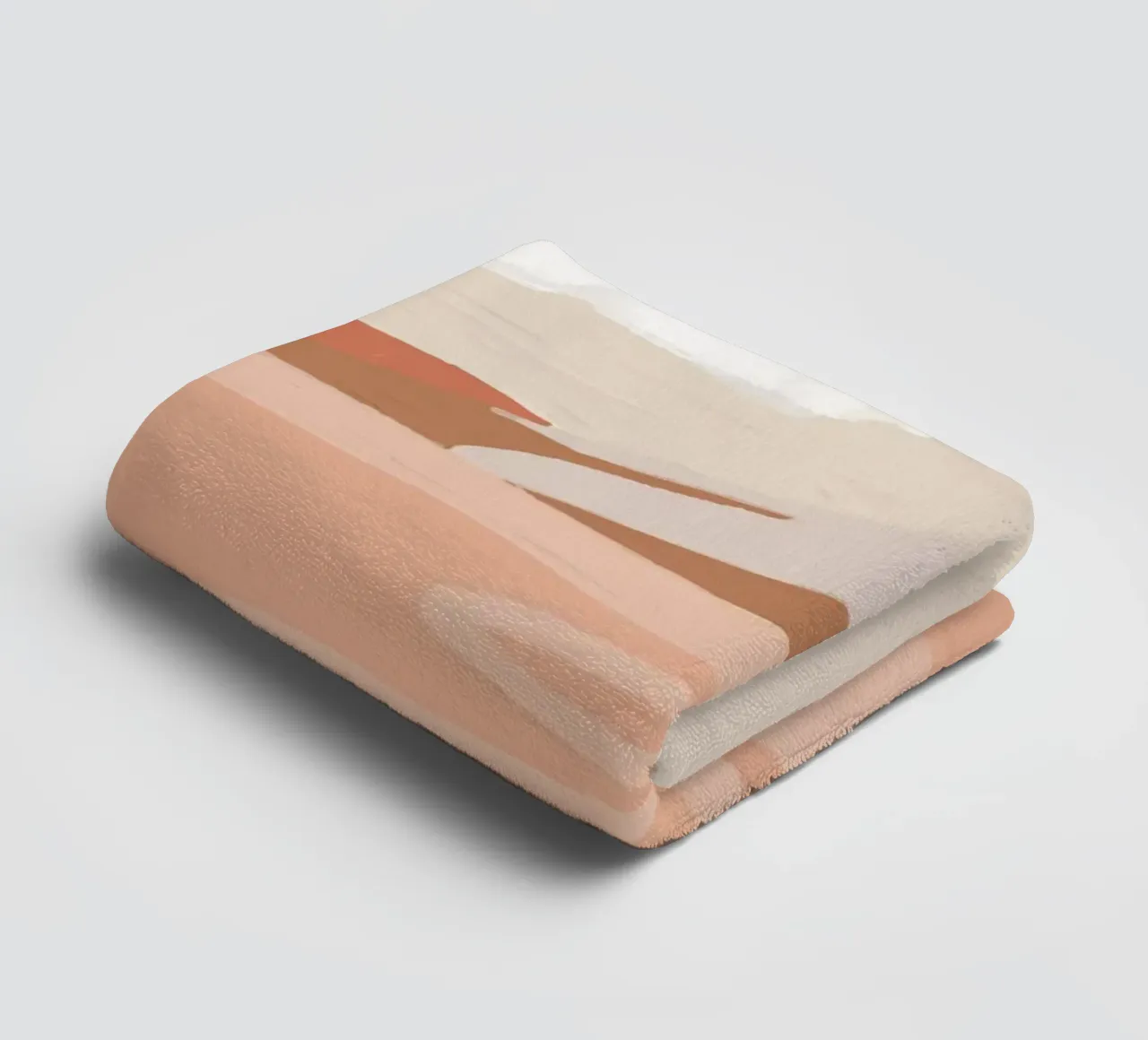 Desert Dreams Pastel Landschap | Abstract Boho Berg Kunst badhanddoek van NorwesClub