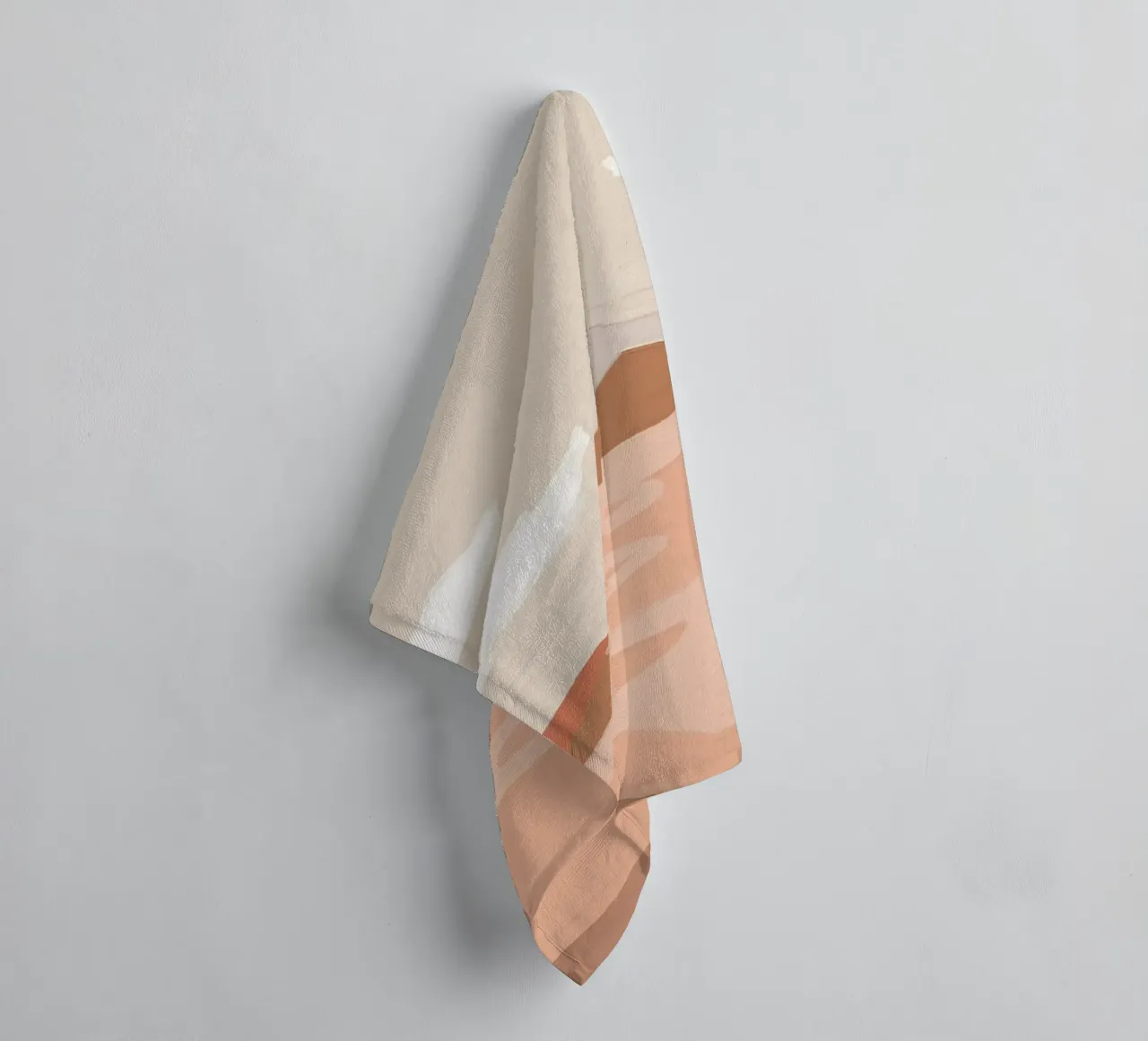 Desert Dreams Pastel Landschap | Abstract Boho Berg Kunst badhanddoek van NorwesClub