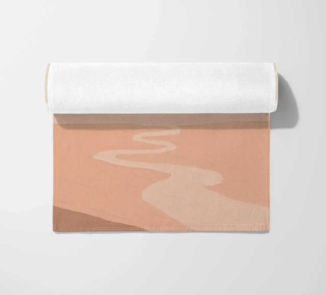 Desert Dreams Pastel Landscape | Abstract Boho Mountain Art beach towel by NorwesClub