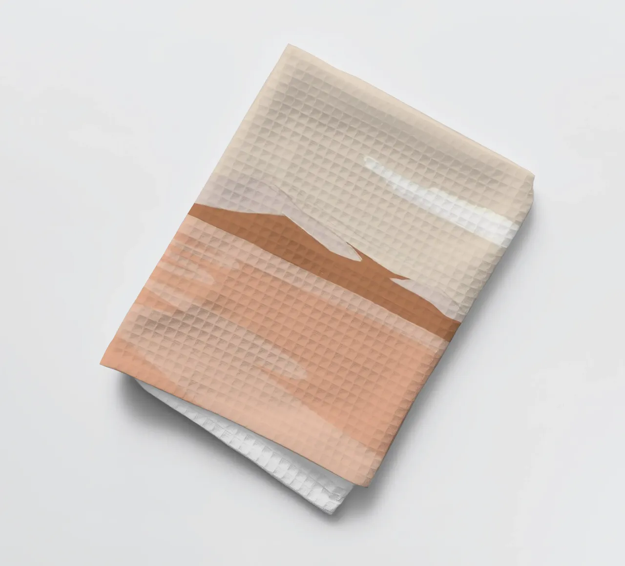 Desert Dreams Pastel Landschap | Abstract Boho Berg Kunst theedoek van NorwesClub