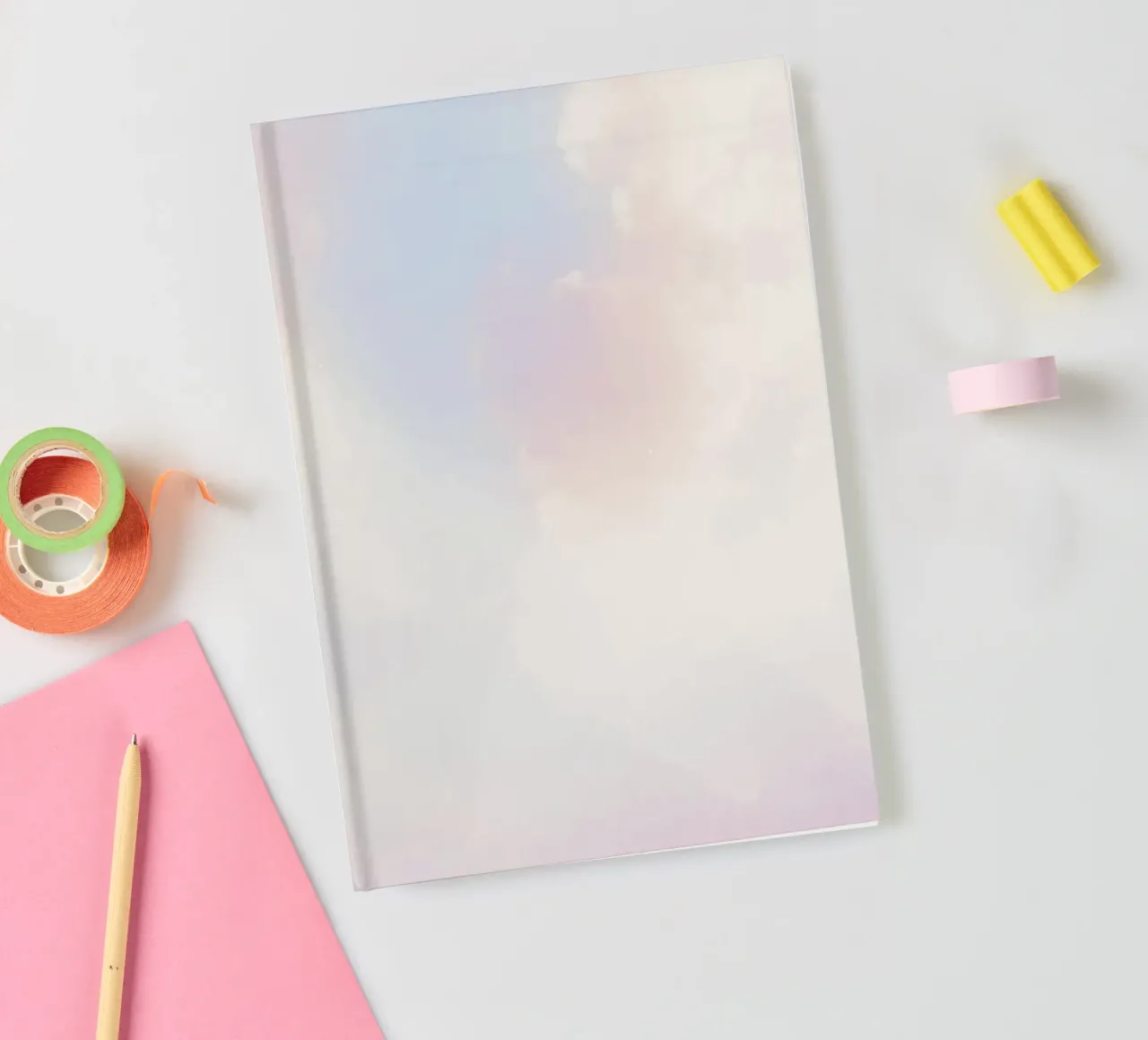 Dromerig Pastel Lucht Wolkenlandschap | Esthetisch Aquarel Abstract notitieboek van NorwesClub