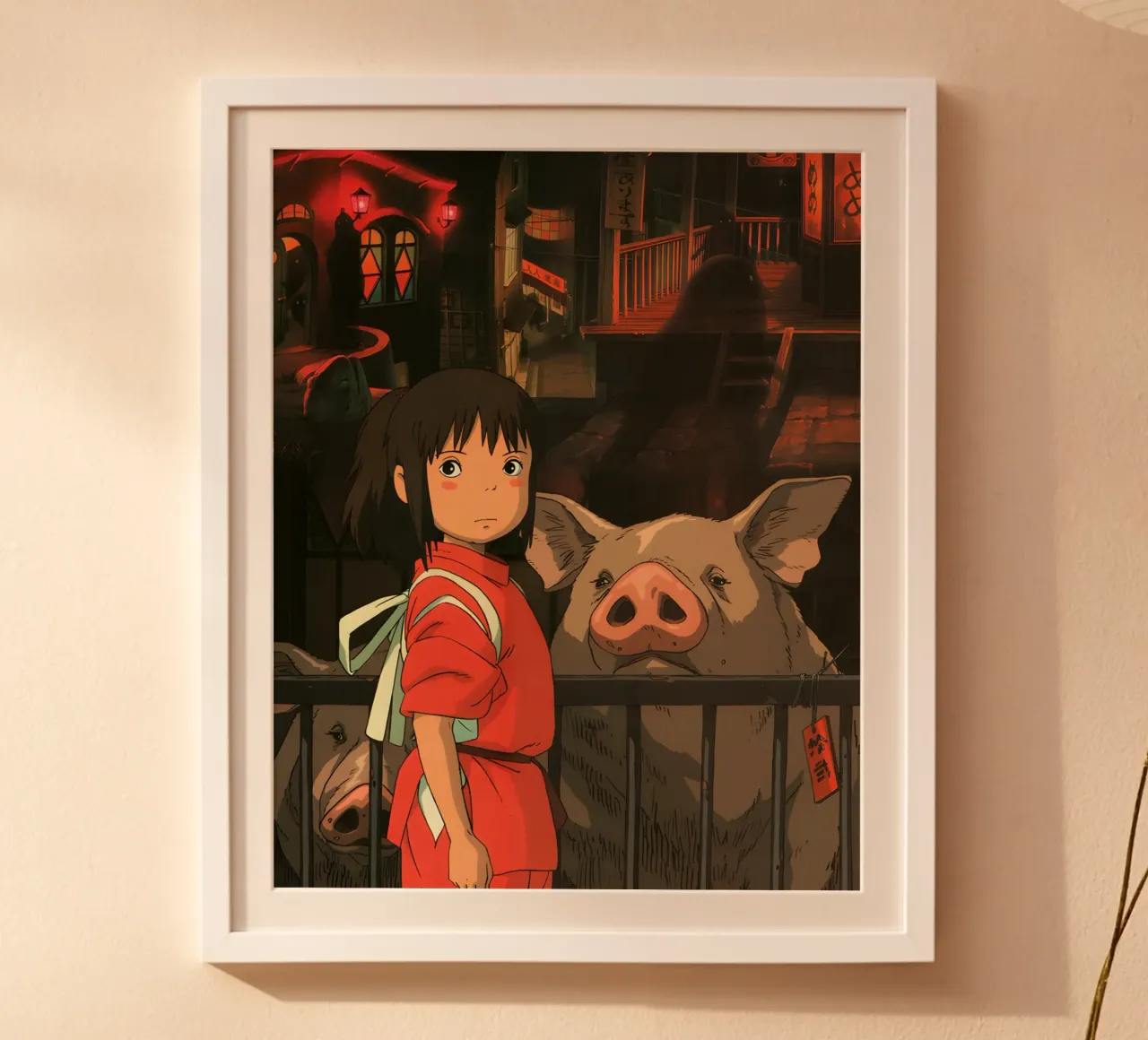 I migliori anime a spiriti del Giappone poster con telaio in legno da OTAKUDESU