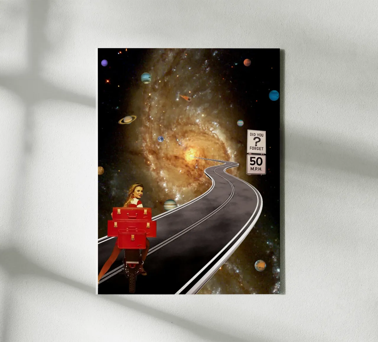 Did you forget? Space Trip canvas with Floater frame by MsGonzalez