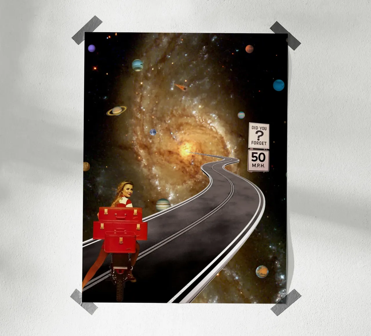 Did you forget? Space Trip carta hahnemühle da MsGonzalez