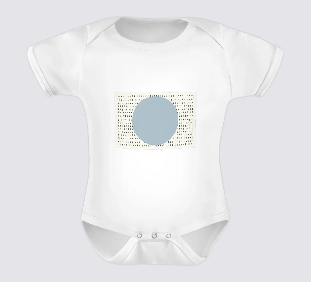 Circle Dash Pattern Abstracto | Minimalista Moderno de Mediados de Siglo body de bebé de NorwesClub