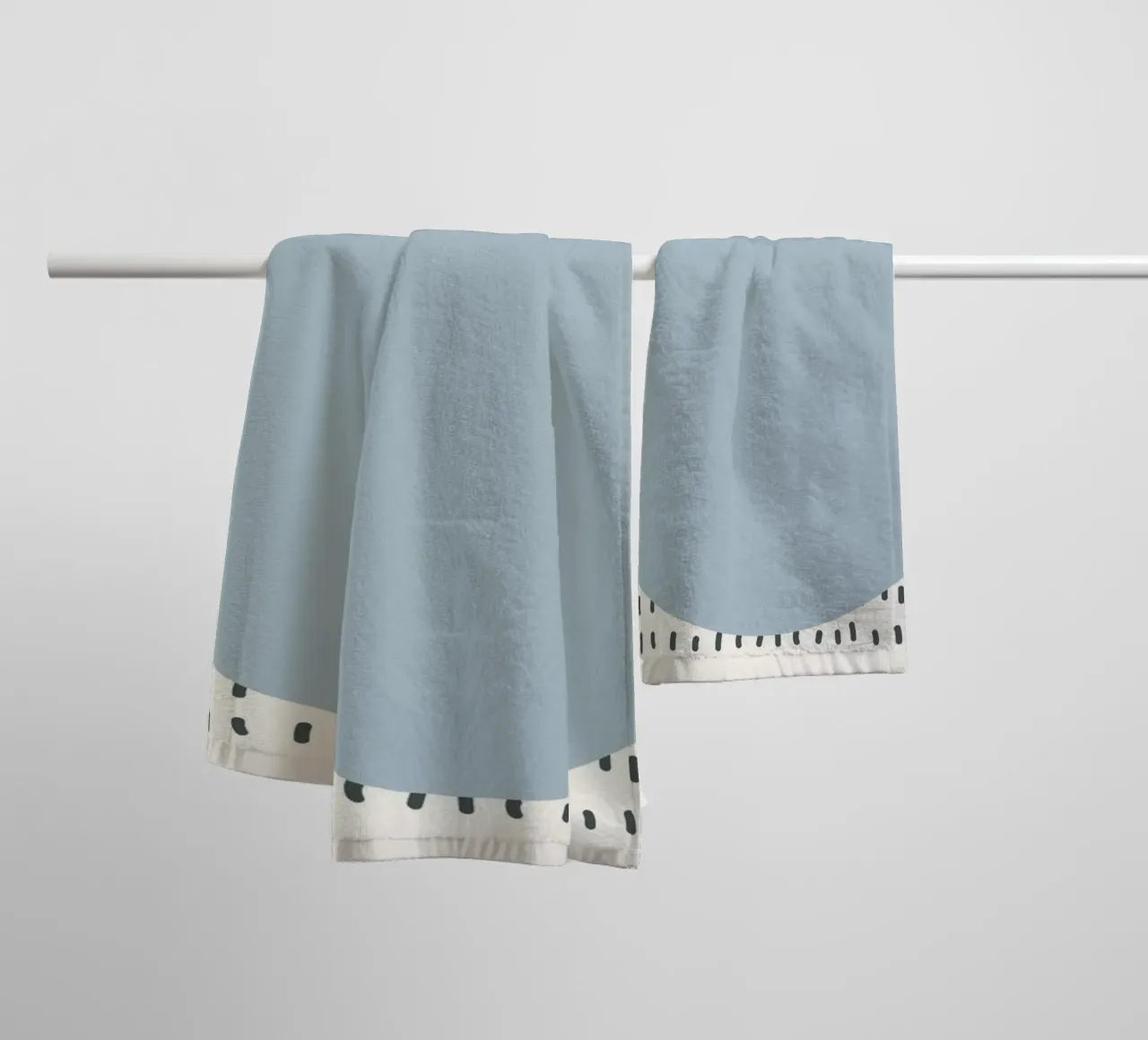 Abstract Circle Dash Pattern | Mid-Century Modern Minimalist towel by NorwesClub