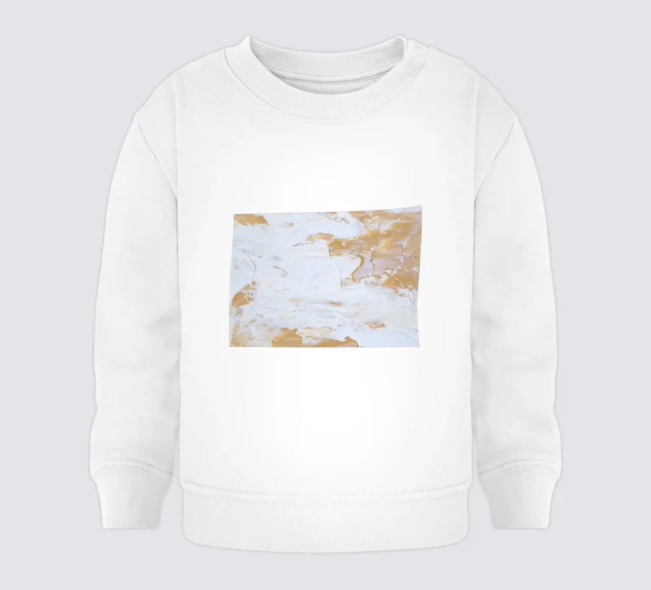 Textured Gold & White Abstract | Impasto Modern Art Print sudadera de bebé de NorwesClub