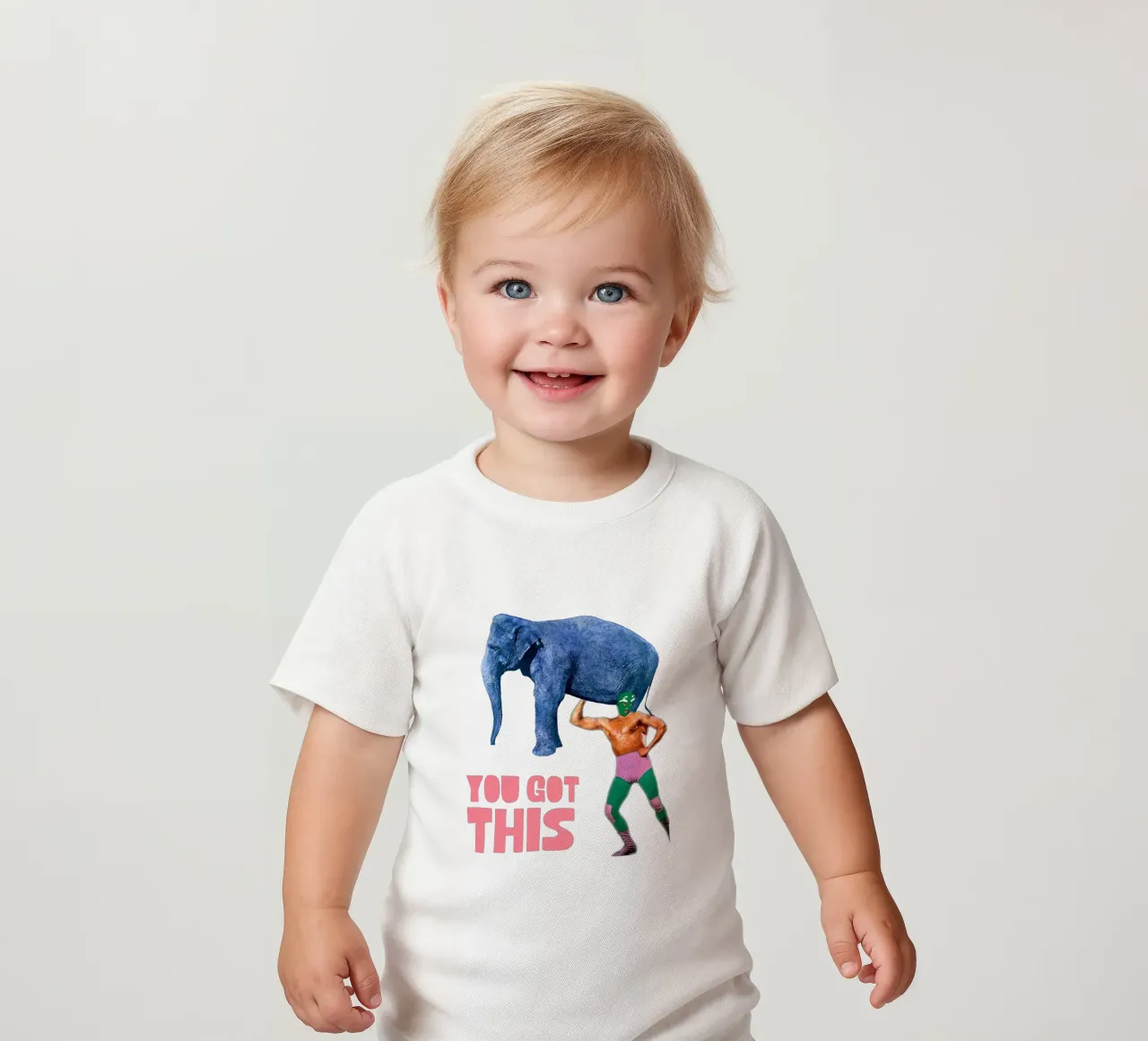 You got this! (Elephant & Luchador) maglietta neonato da MsGonzalez