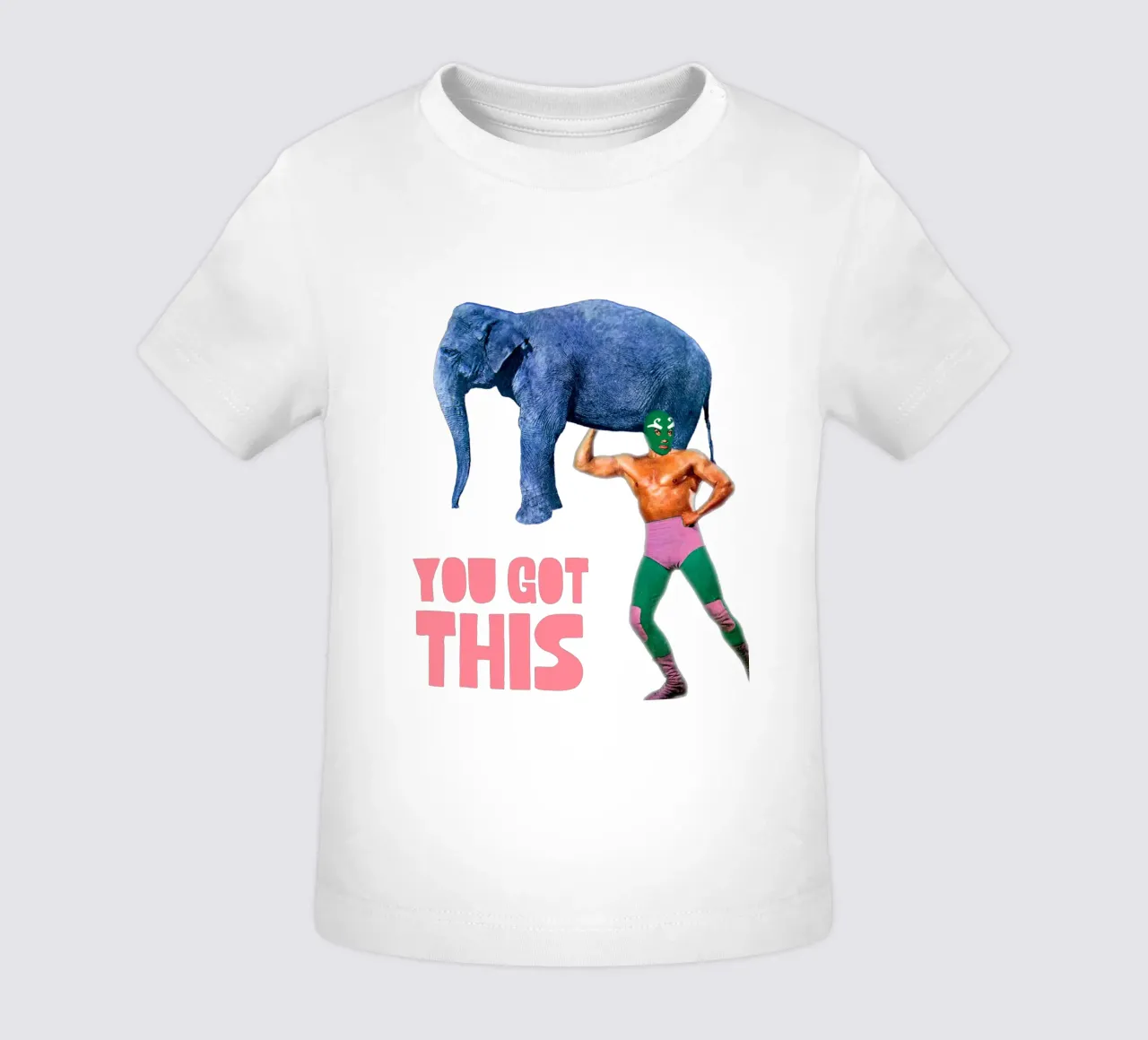 You got this! (Elephant & Luchador) maglietta neonato da MsGonzalez