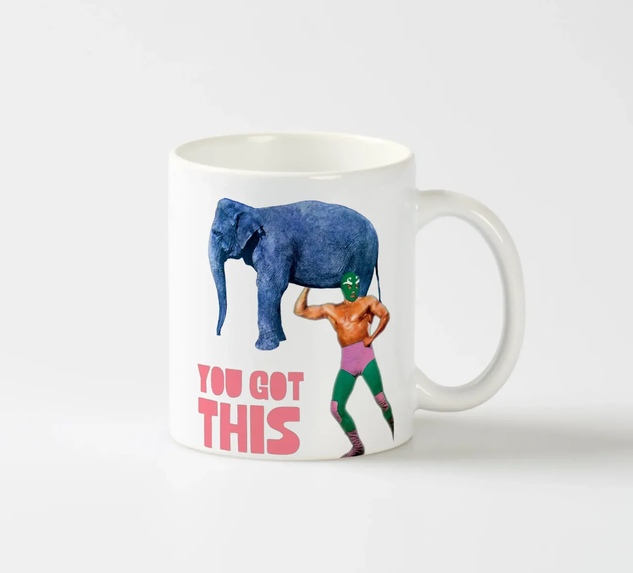 You got this! (Elephant & Luchador) tazza in ceramica da MsGonzalez