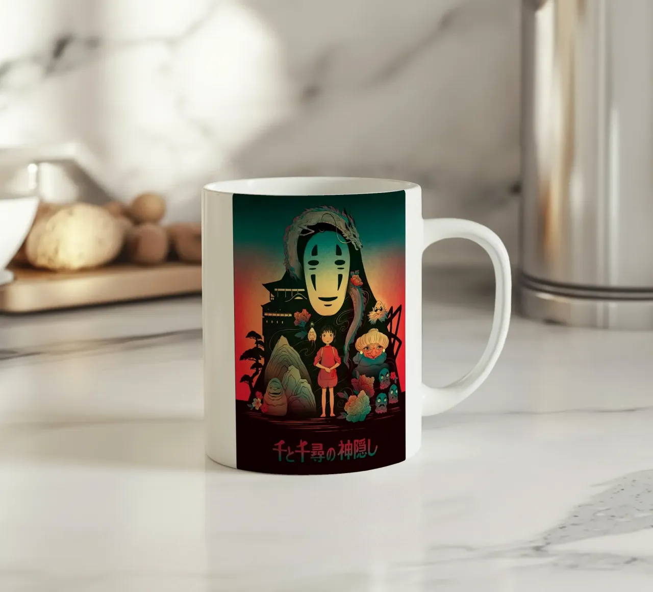Vintage Anime Spirited 2001 ceramic mug by OTAKUDESU