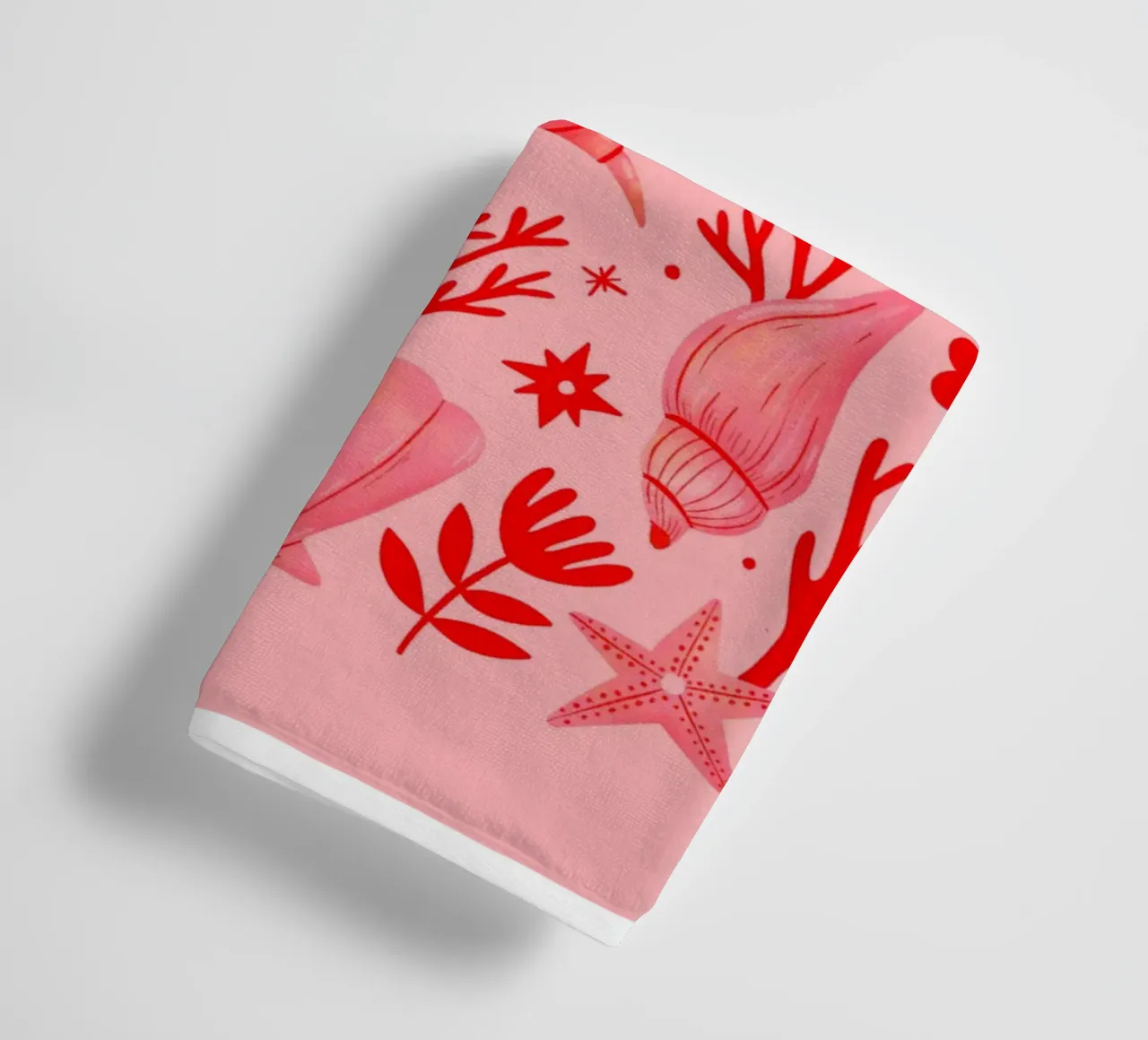 Pink Crab towel by dafnedesignstudio
