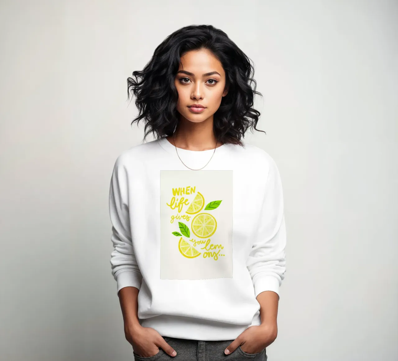 Life and Lemons felpa da Pure