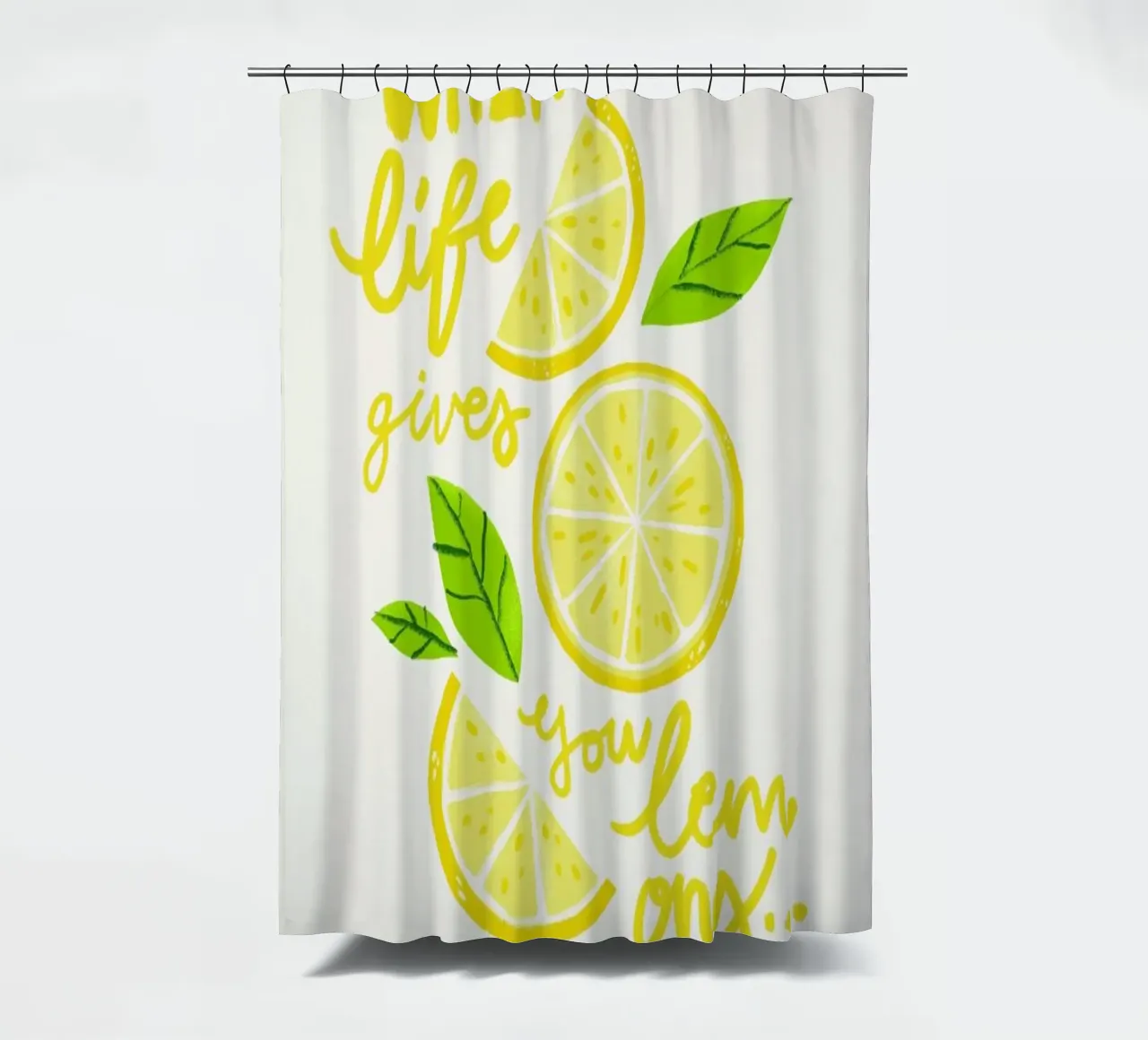 Life and Lemons shower curtain by Pure